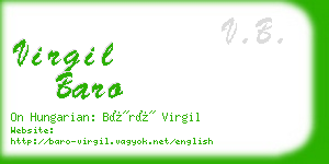 virgil baro business card